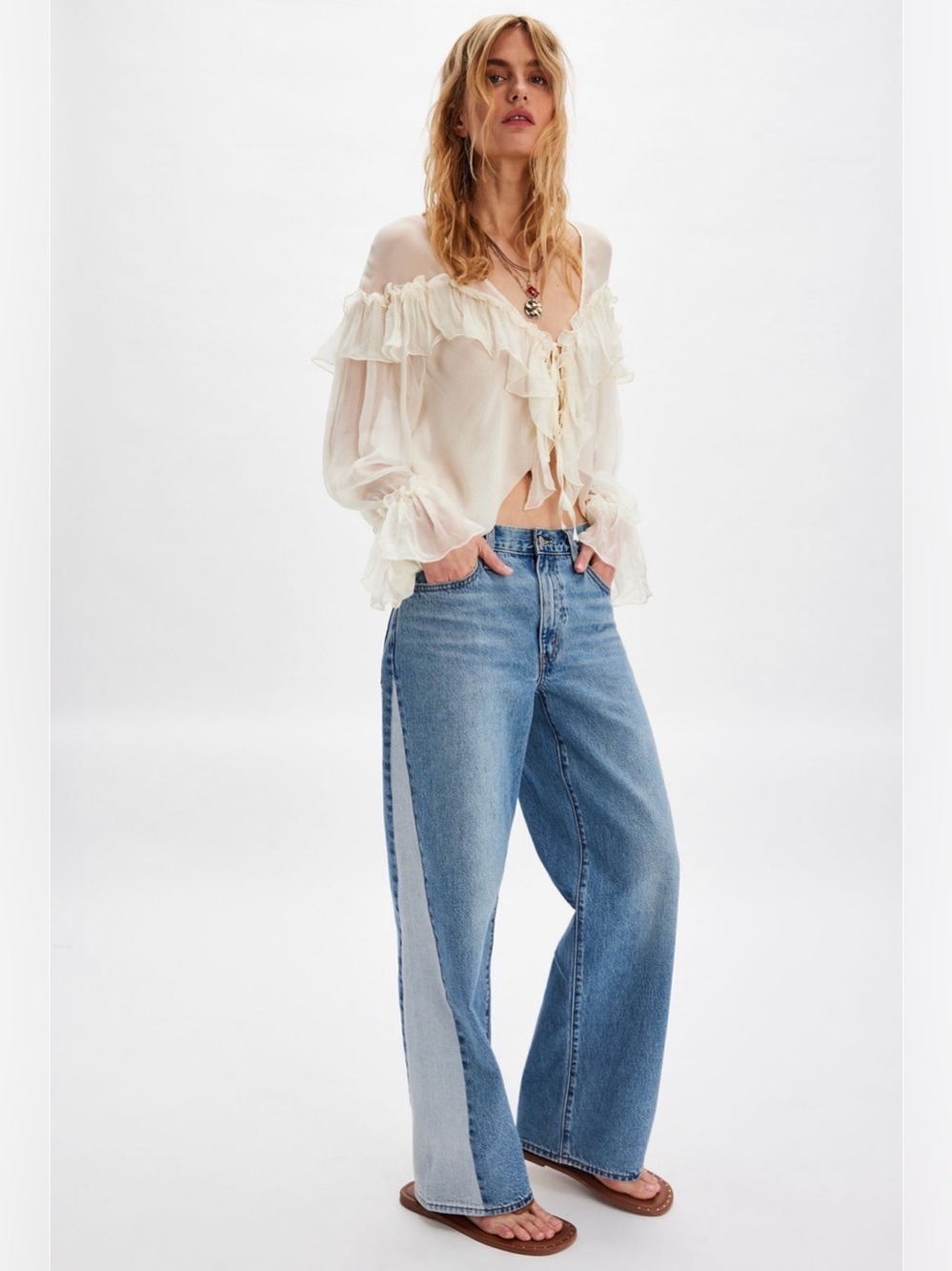 Wide Leg Two-Tone Blue Jeans - Levi’s